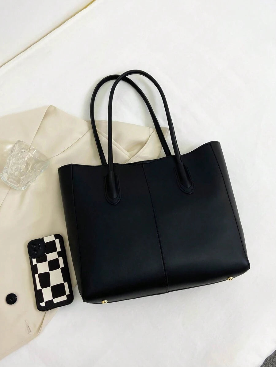 Carla Shoulder Tote Brown Black