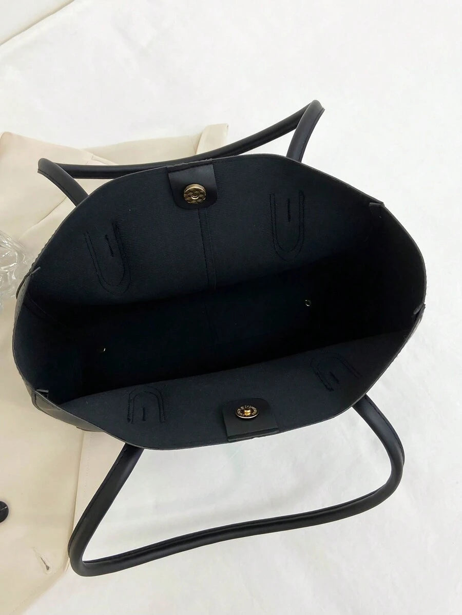 Carla Shoulder Tote Brown Black