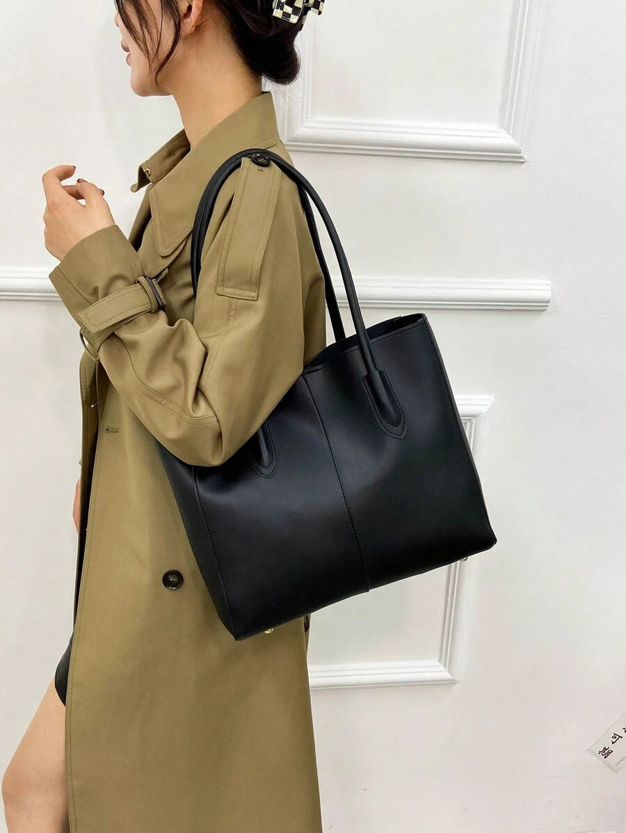 Carla Shoulder Tote Brown Black