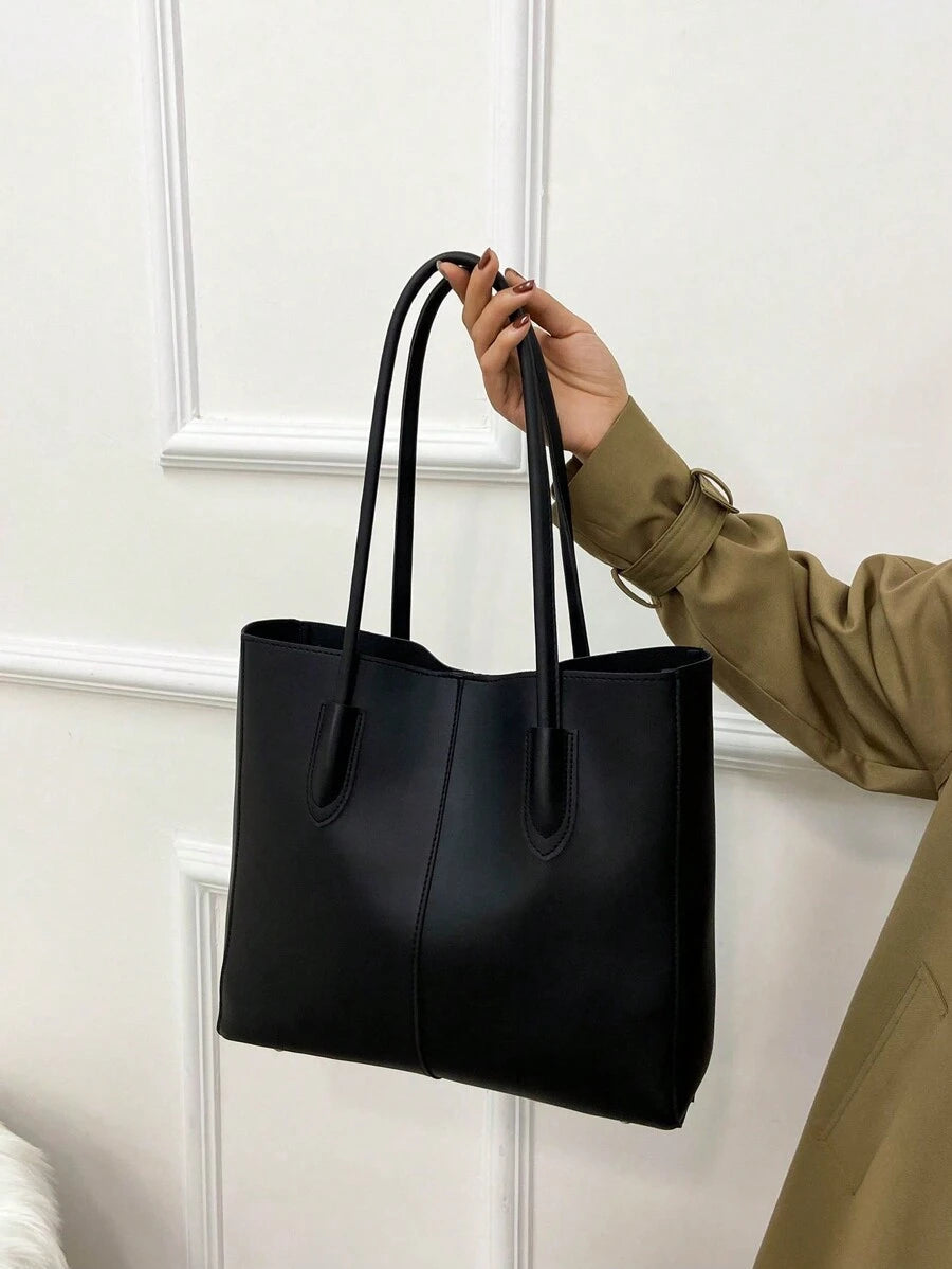Carla Shoulder Tote Brown Black