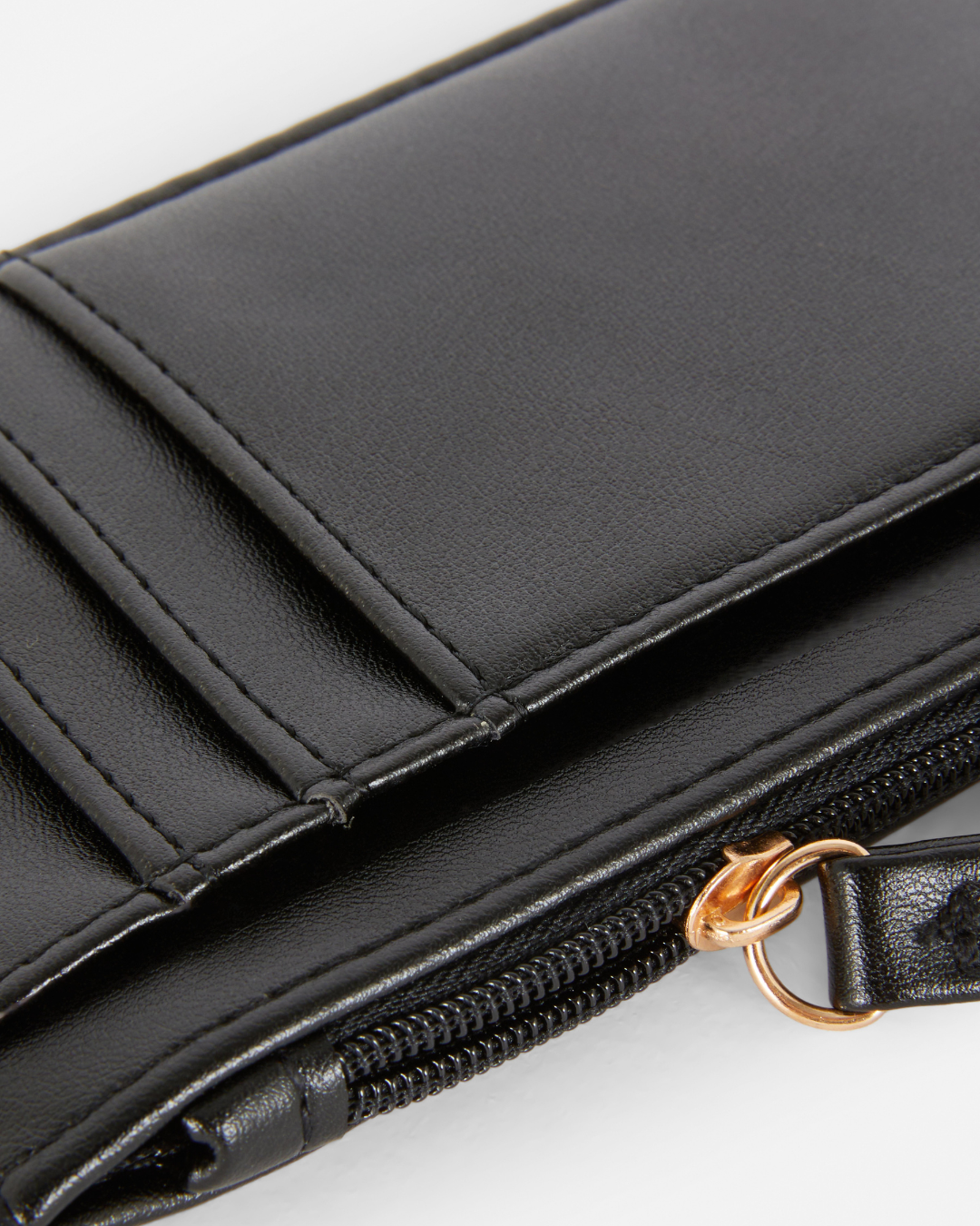 Leather Card Holder ( Black )