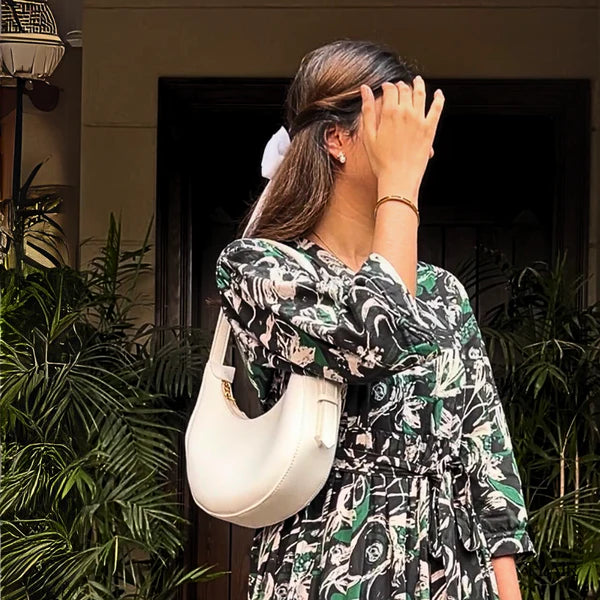 Brown Belle Moon Shape Bag