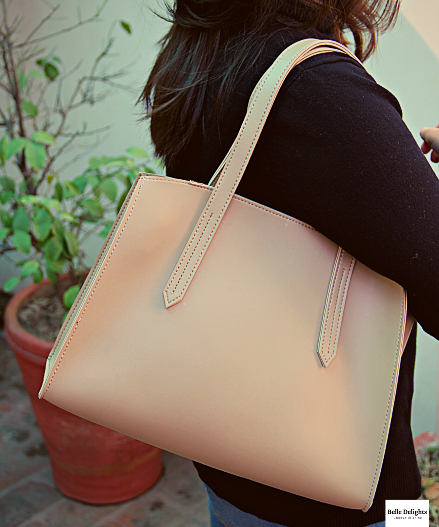 Beige Shoulder Bag