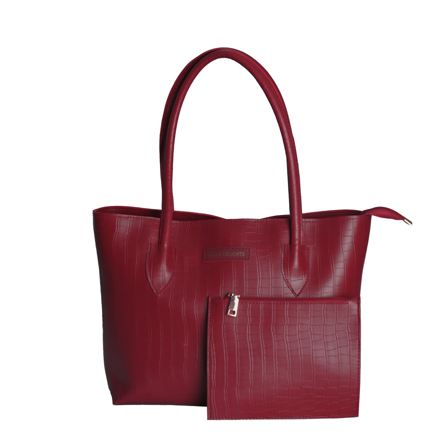 Mehroon Belle Croc Tote Bag