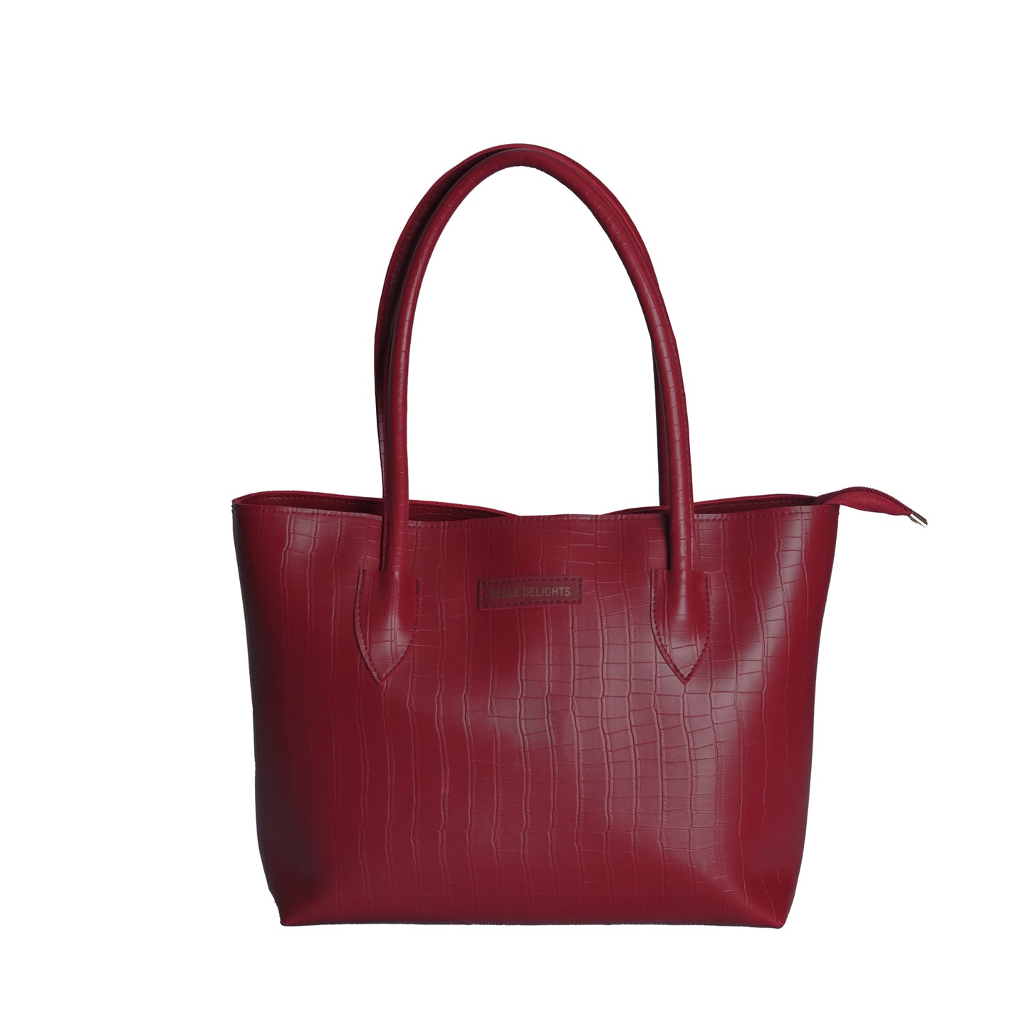 Mehroon Belle Croc Tote Bag