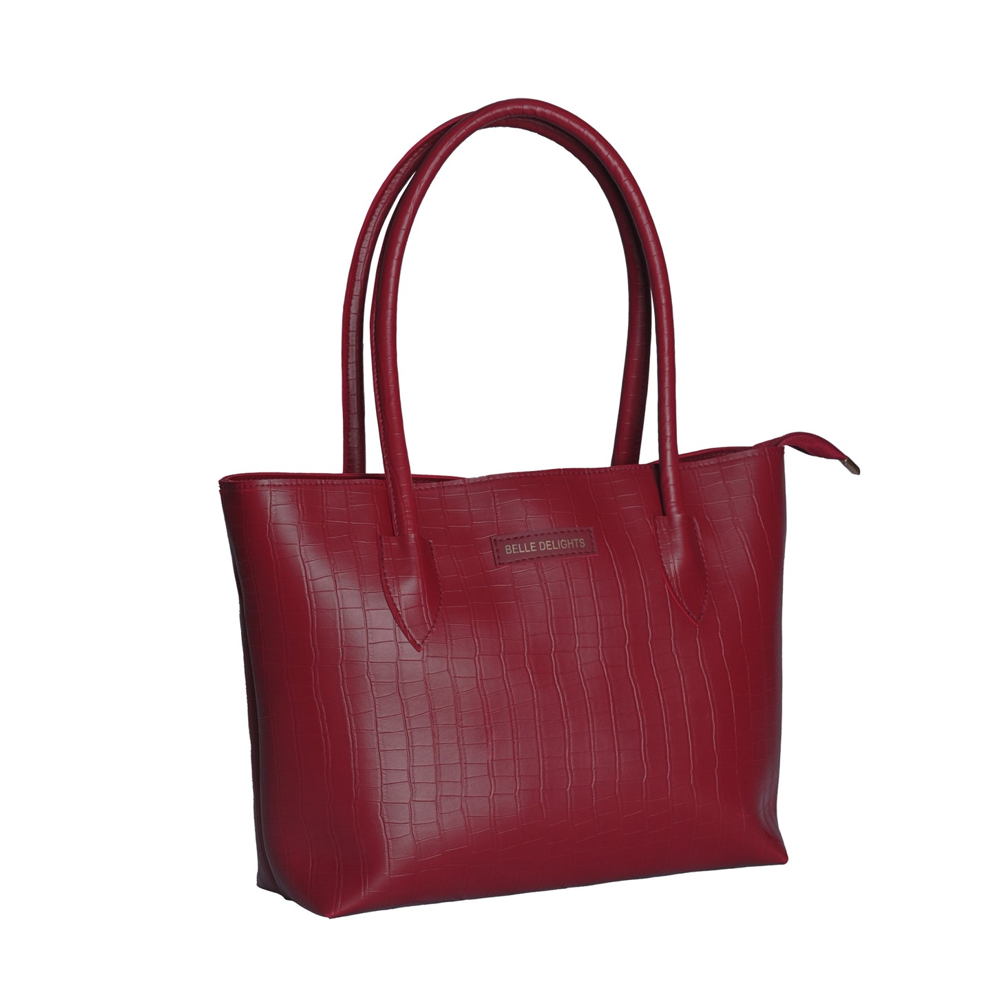Mehroon Belle Croc Tote Bag