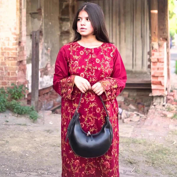 Black Belle Moon Shape Bag