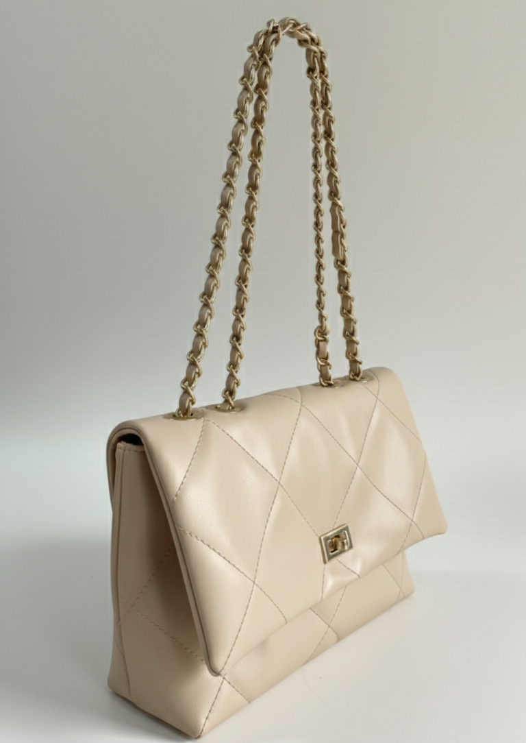 Beige Belle The Classic Flap Bag