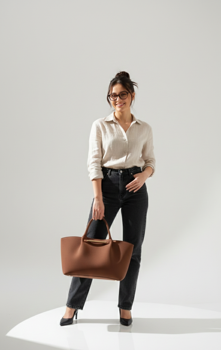 Polene Brown Belle The Tote Bag