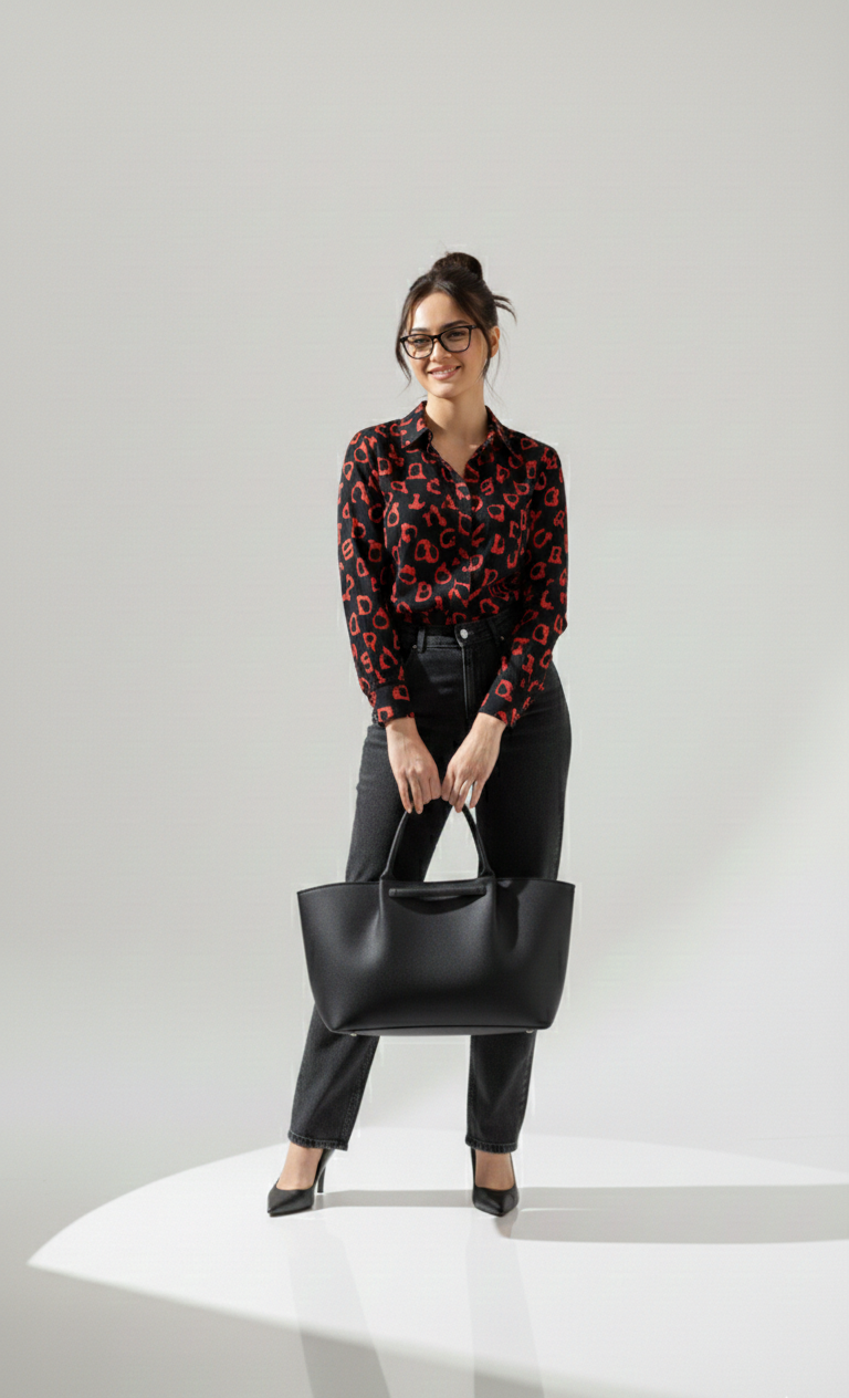 Polene Black Belle The Tote Bag