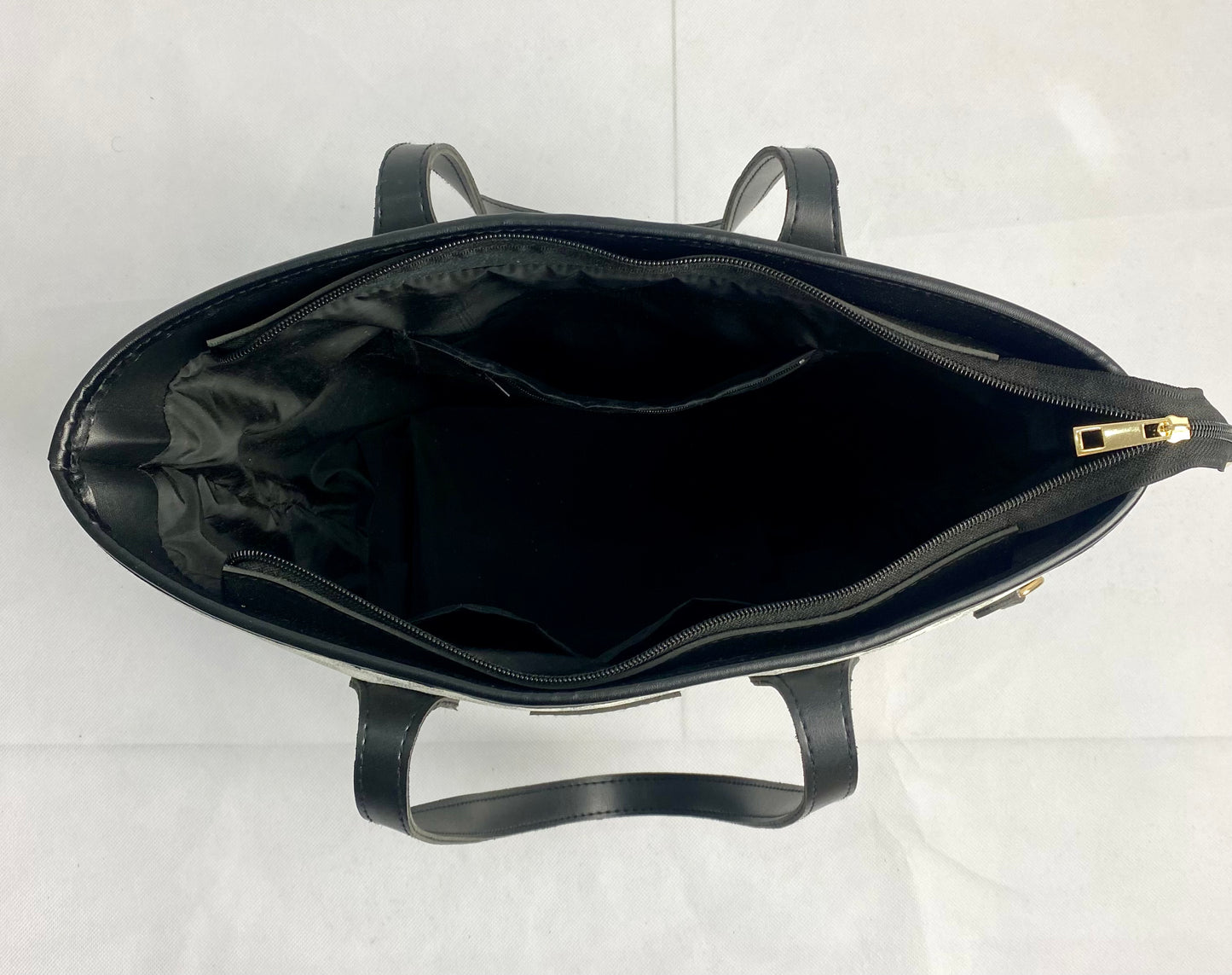 White Checkered Neverfull Tote Bag (Zip Closure)