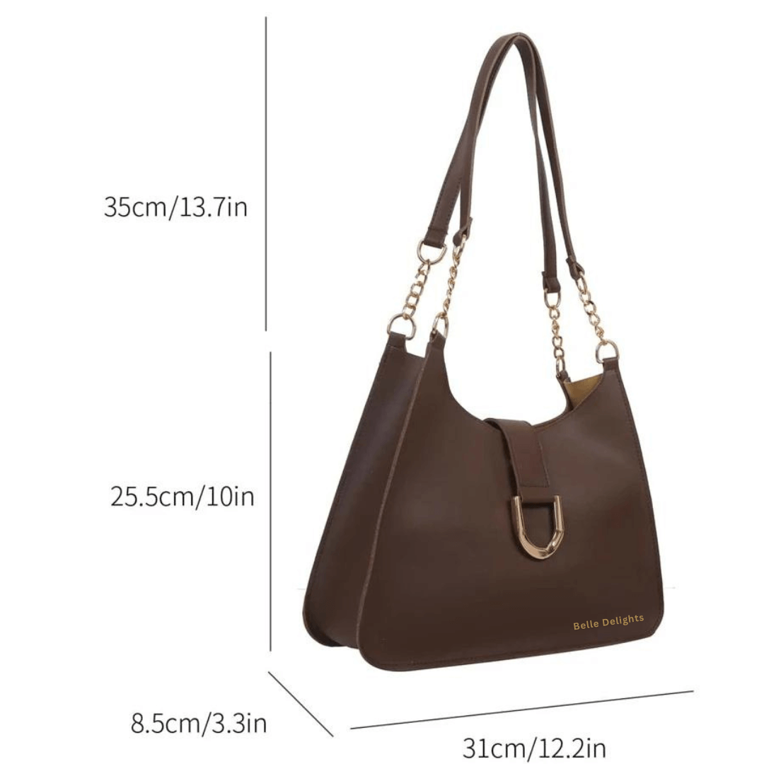 Brown Belle Buckle Handbag