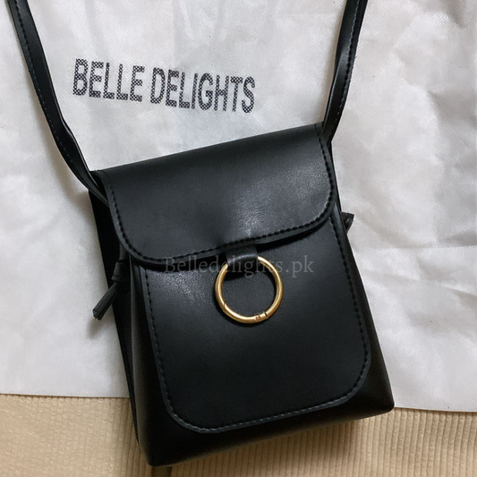 Black Belle the ring crossbody bag