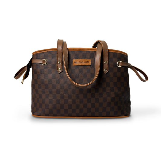 Brown Belle The Checker Bag