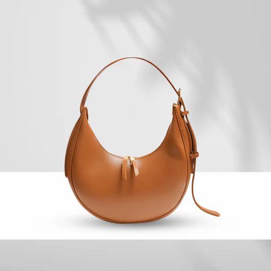 Brown Belle Moon Shape Bag