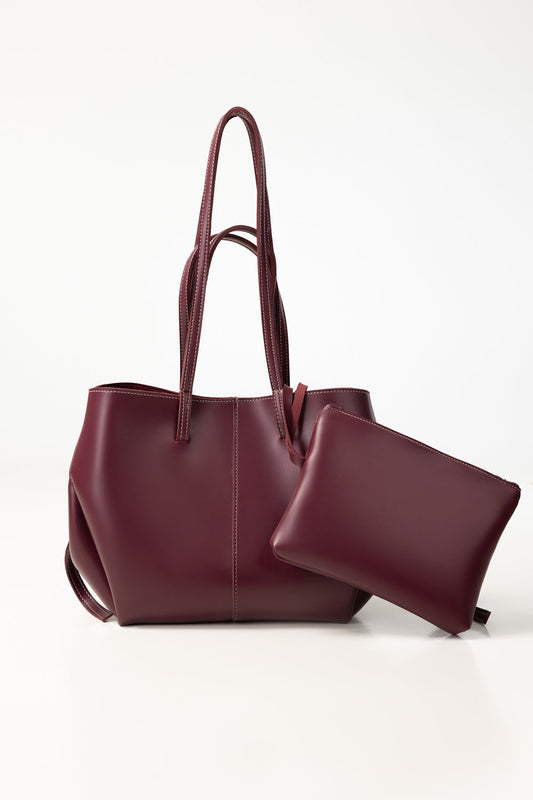 Polene Paris Maroon Tote Bag
