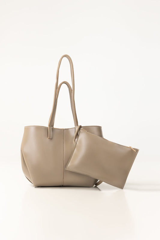 Polene Paris Beige Tote Bag