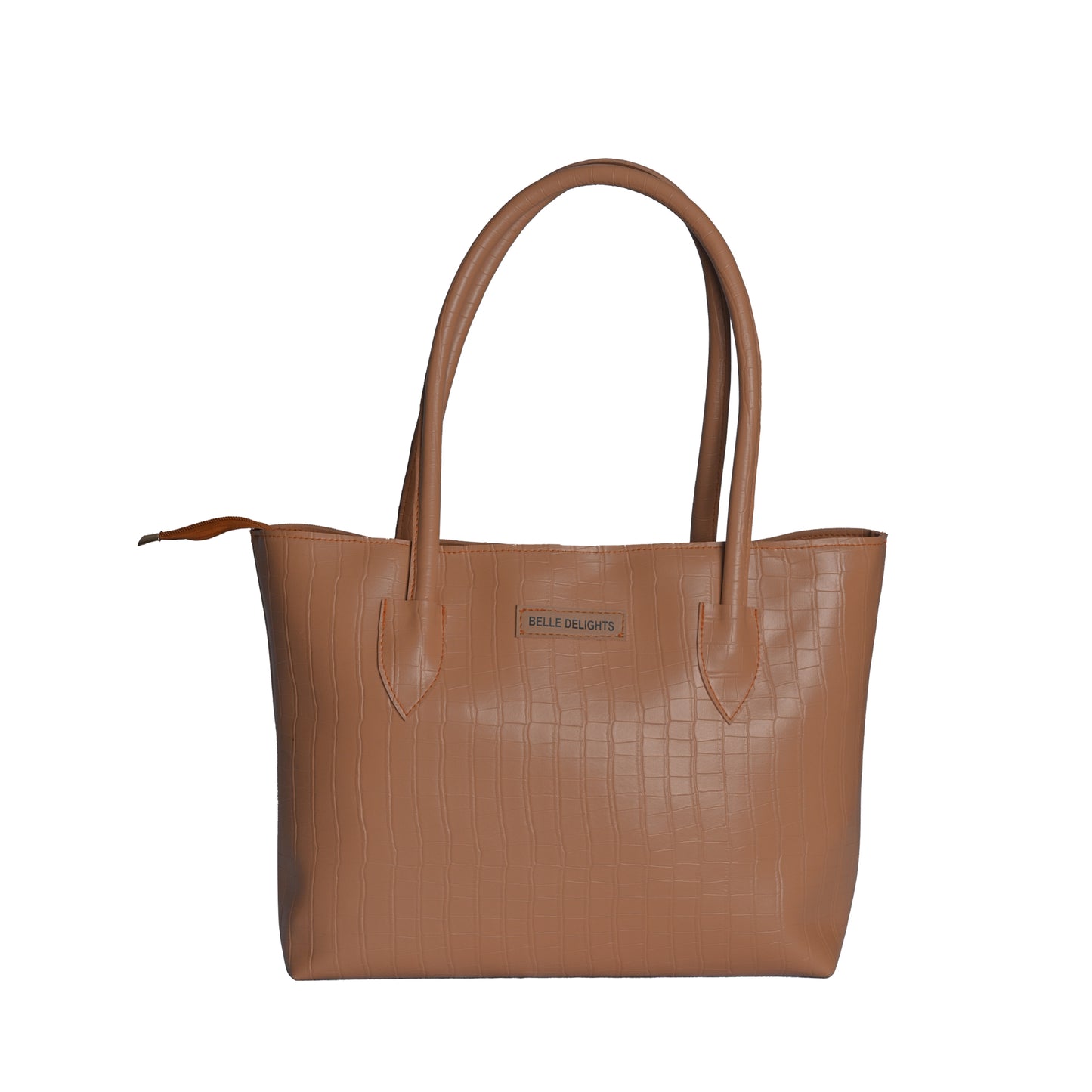 Beige Belle Croc Tote Bag