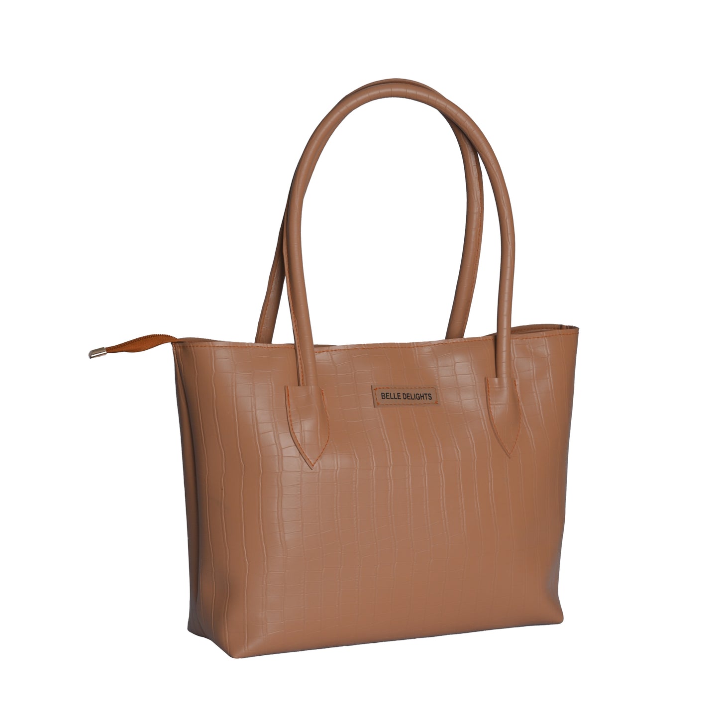 Beige Belle Croc Tote Bag