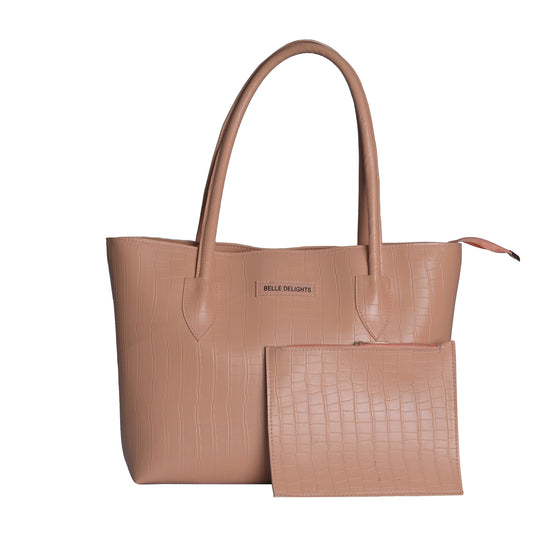 Peach Belle Croc Tote Bag