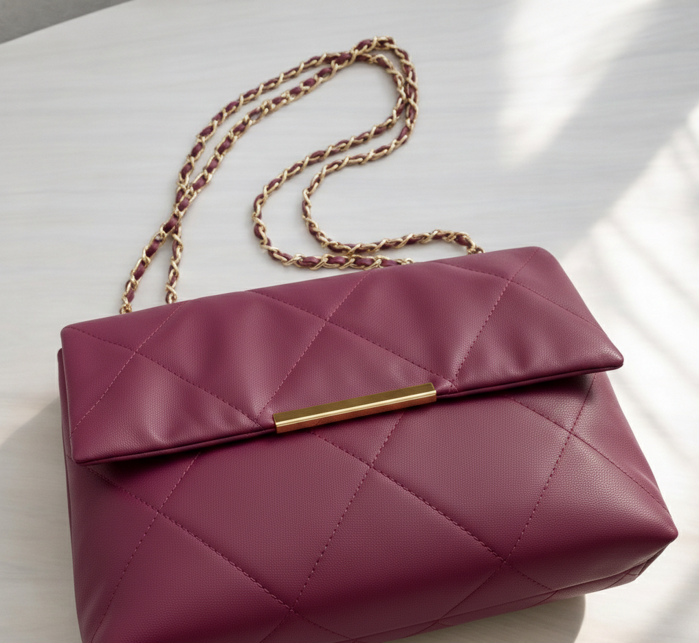 Belle The Luna Fold Bag Maroon