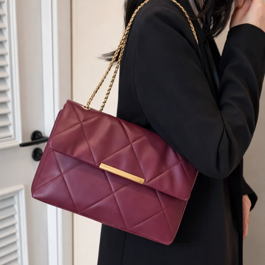 Belle The Luna Fold Bag Maroon