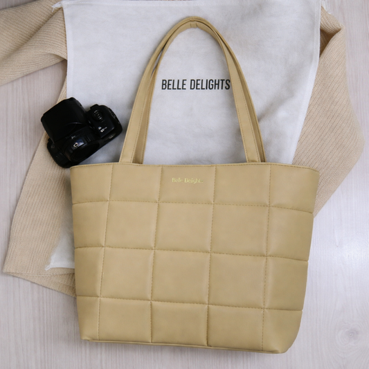 Cream Belle Luxe Tote Bag