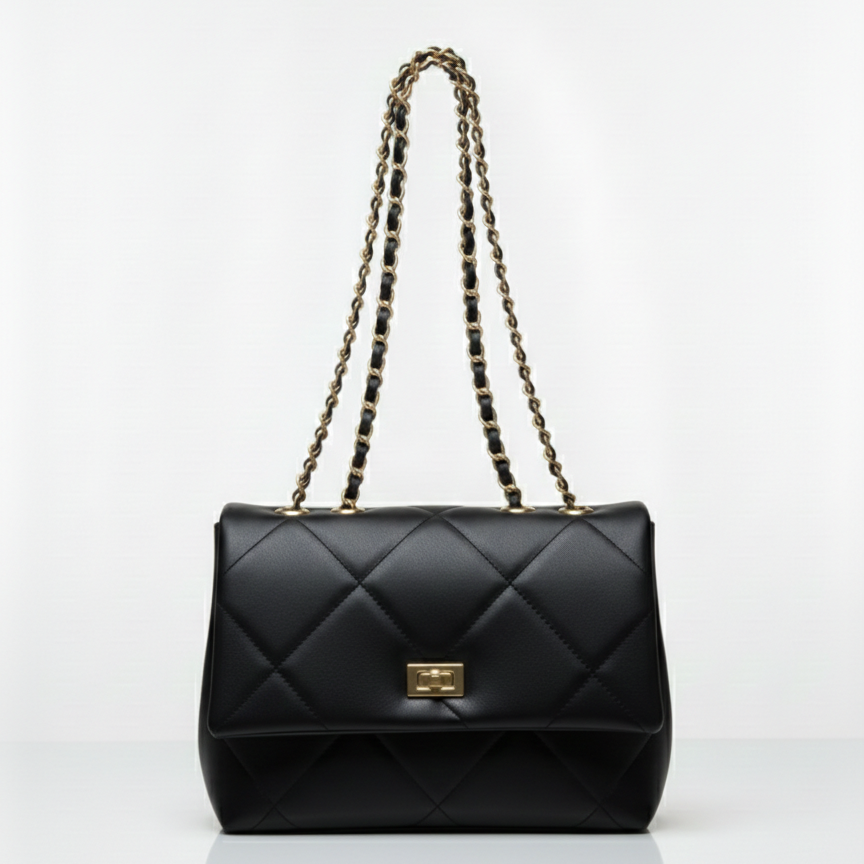 Black Belle The Classic Flap Bag