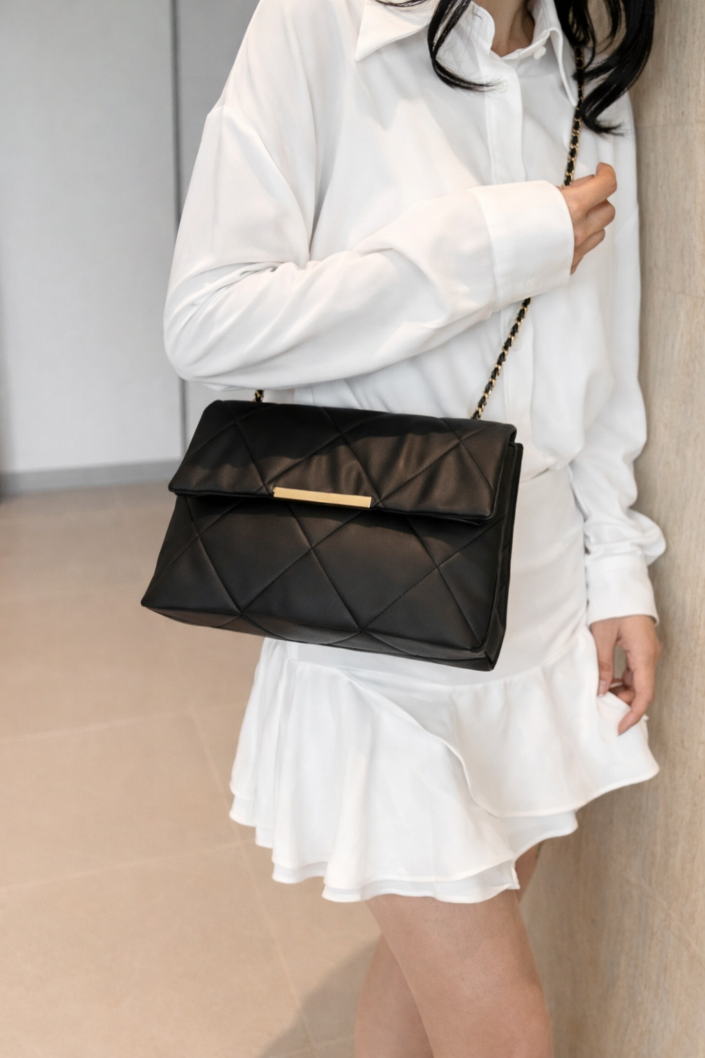 Belle The Luna Fold Bag Black