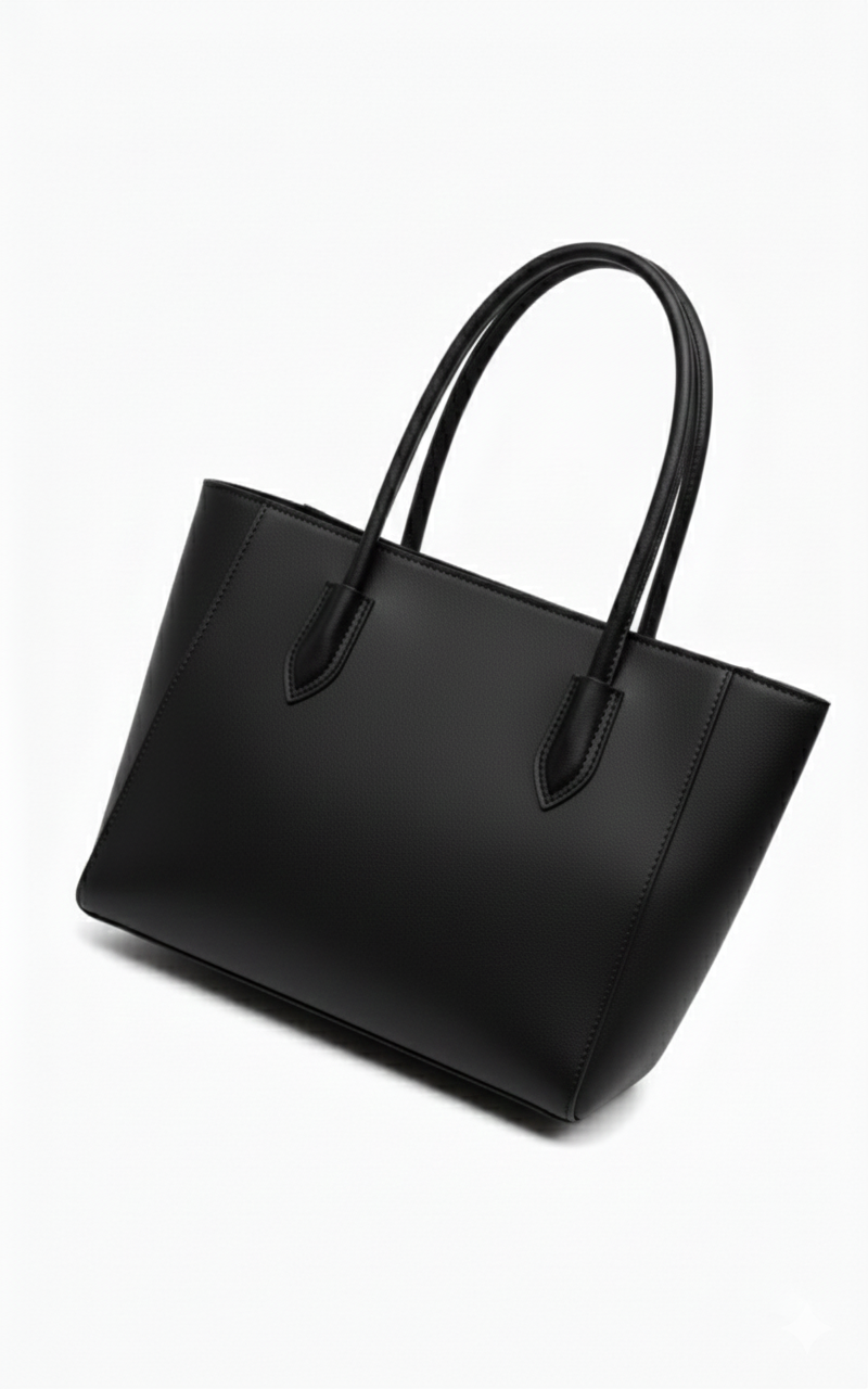 Carla Shoulder Tote Black (Zip Closure )