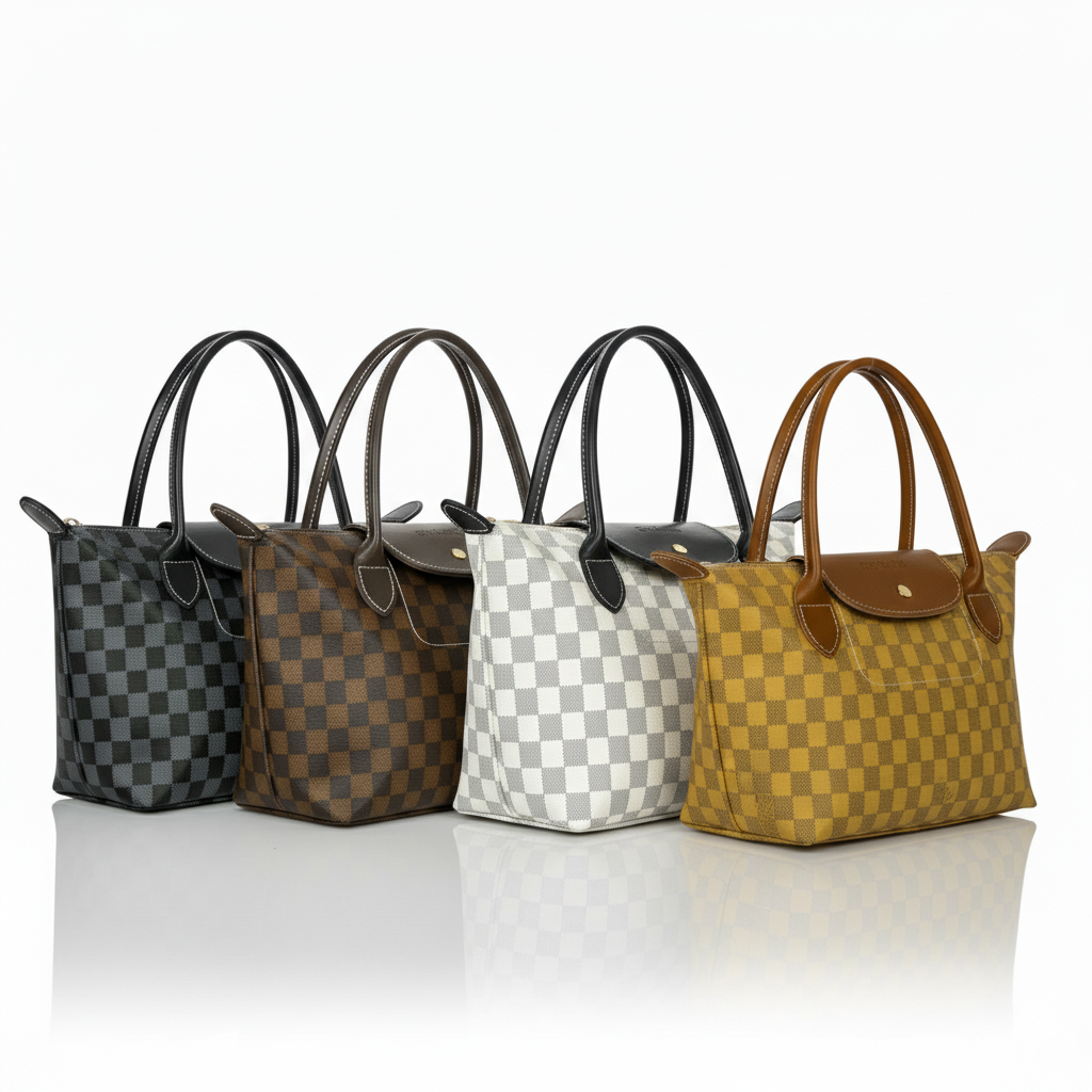 Black Checkered Belle LongChamp