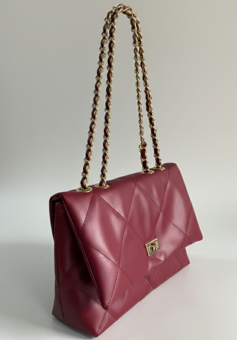 Maroon Belle The Classic Flap Bag