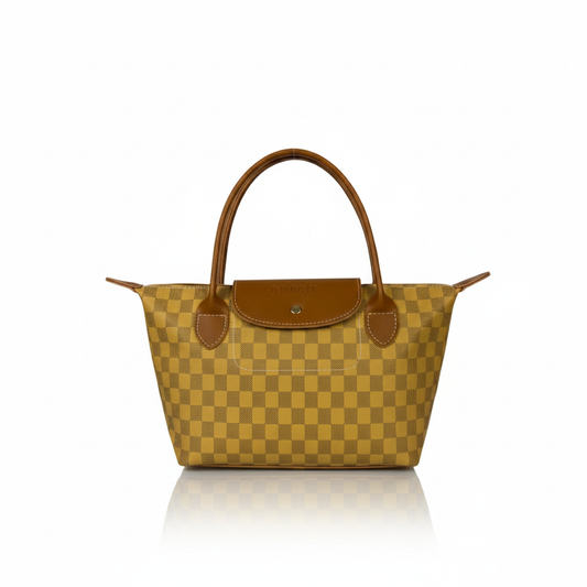 Wood Checkered Belle LongChamp