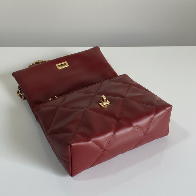 Maroon Belle The Classic Flap Bag