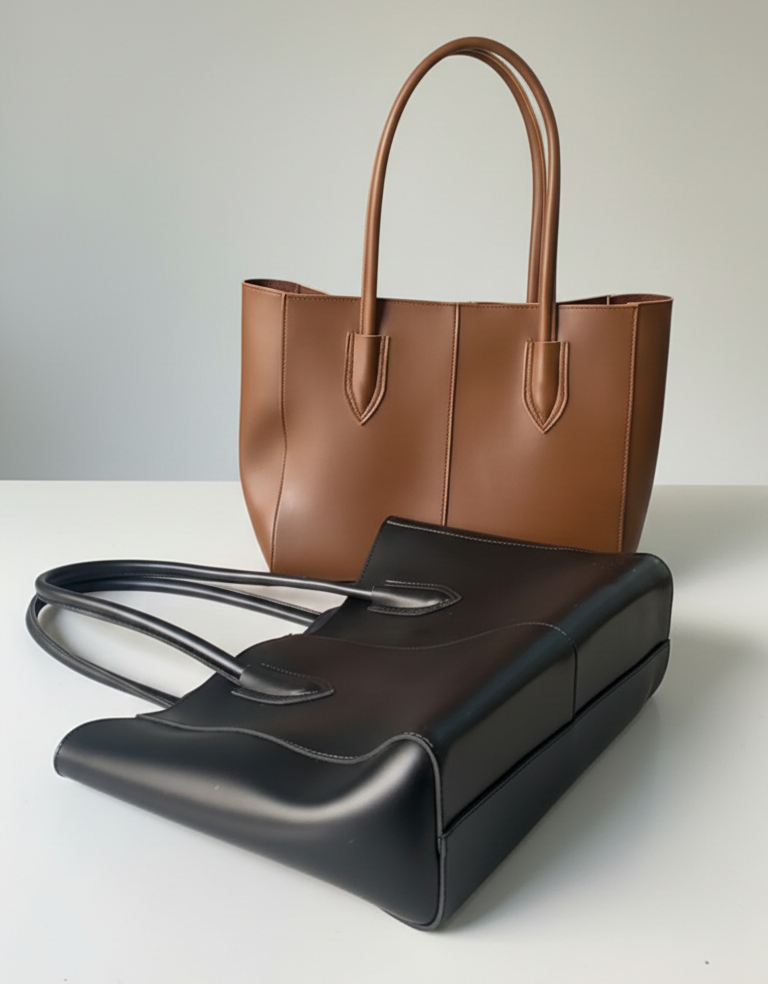 Carla Shoulder Tote Black (Zip Closure )