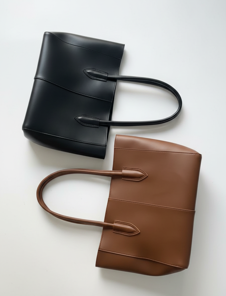 Carla Shoulder Tote Black (Zip Closure )