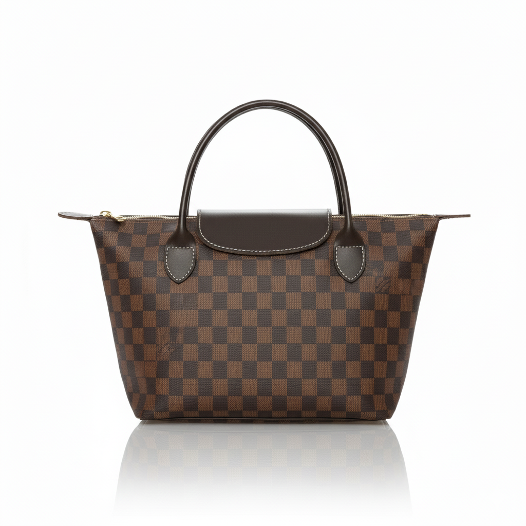Brown Checkered Belle LongChamp