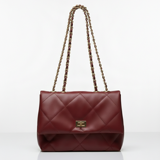 Maroon Belle The Classic Flap Bag
