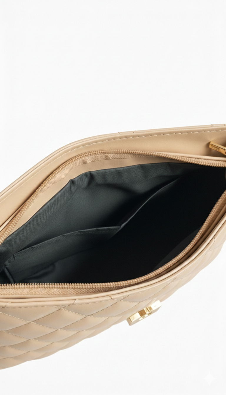 Beige Belle The Classic Flap Bag