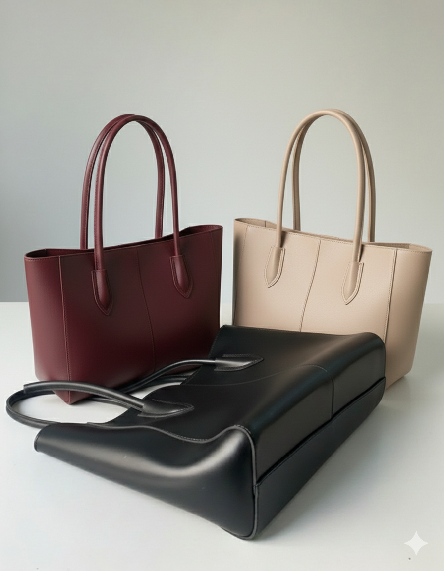 Carla Shoulder Tote Beige  (Zip Closure)