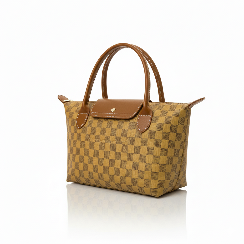 Wood Checkered Belle LongChamp