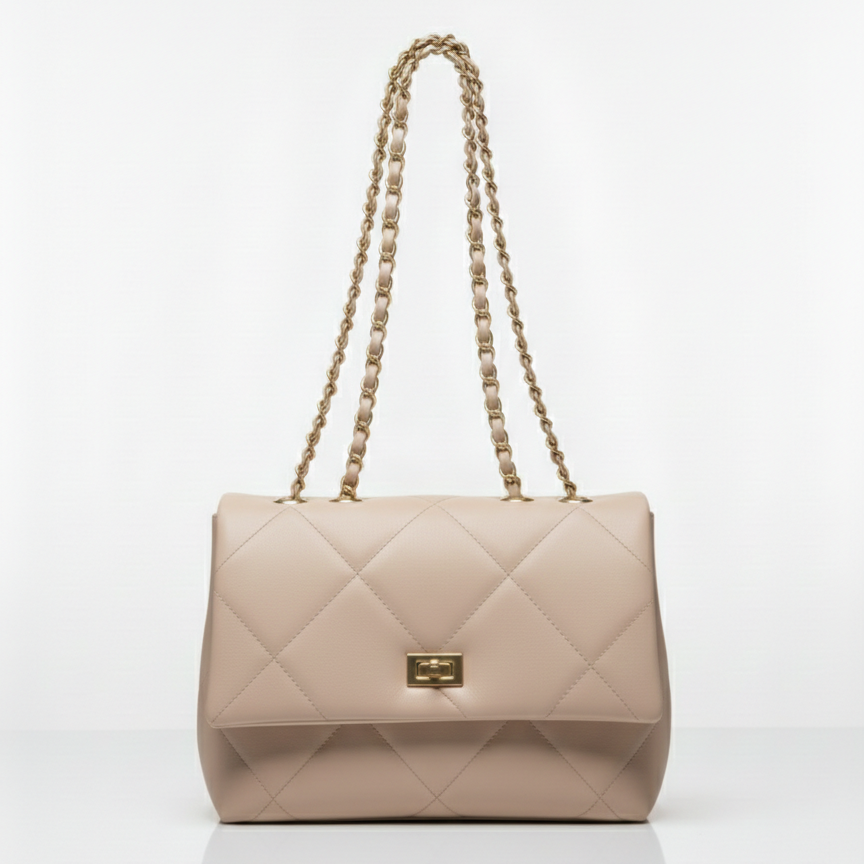 Beige Belle The Classic Flap Bag