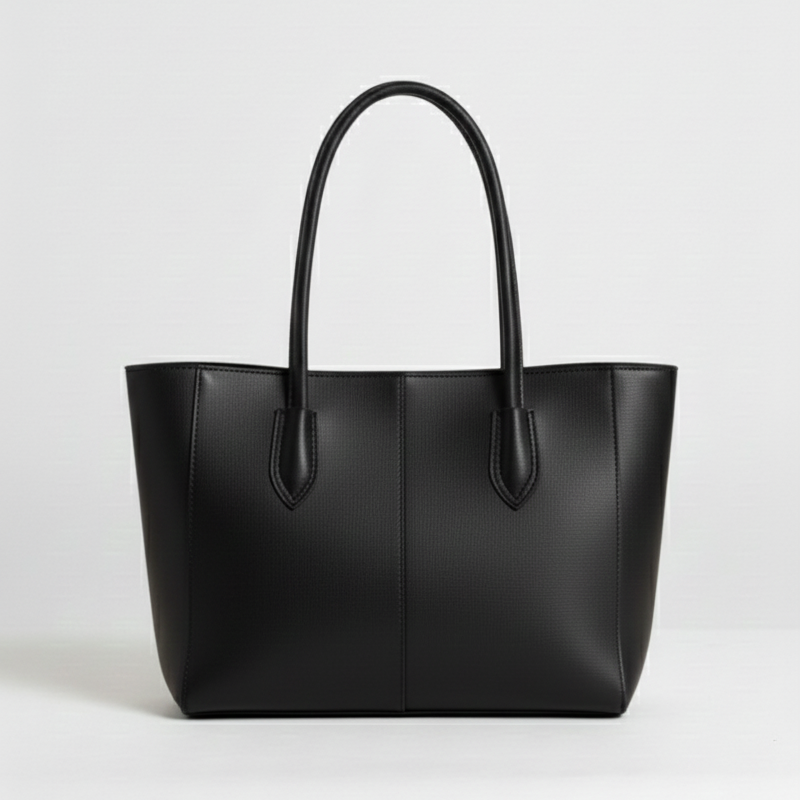 Carla Shoulder Tote Black (Zip Closure )