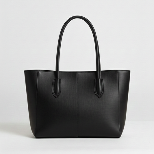Carla Shoulder Tote Black (Zip Closure )