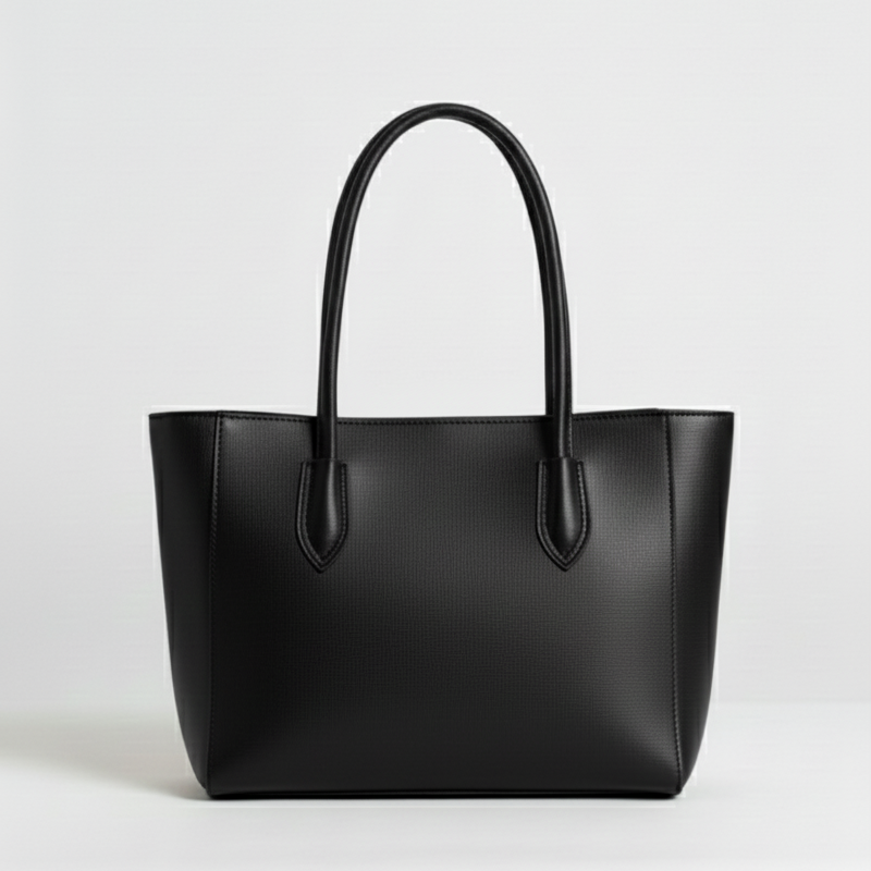 Carla Shoulder Tote Black (Zip Closure )