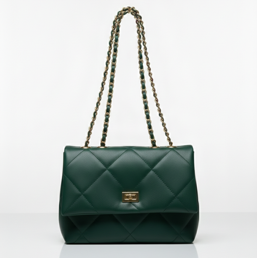 Green Belle The Classic Flap Bag