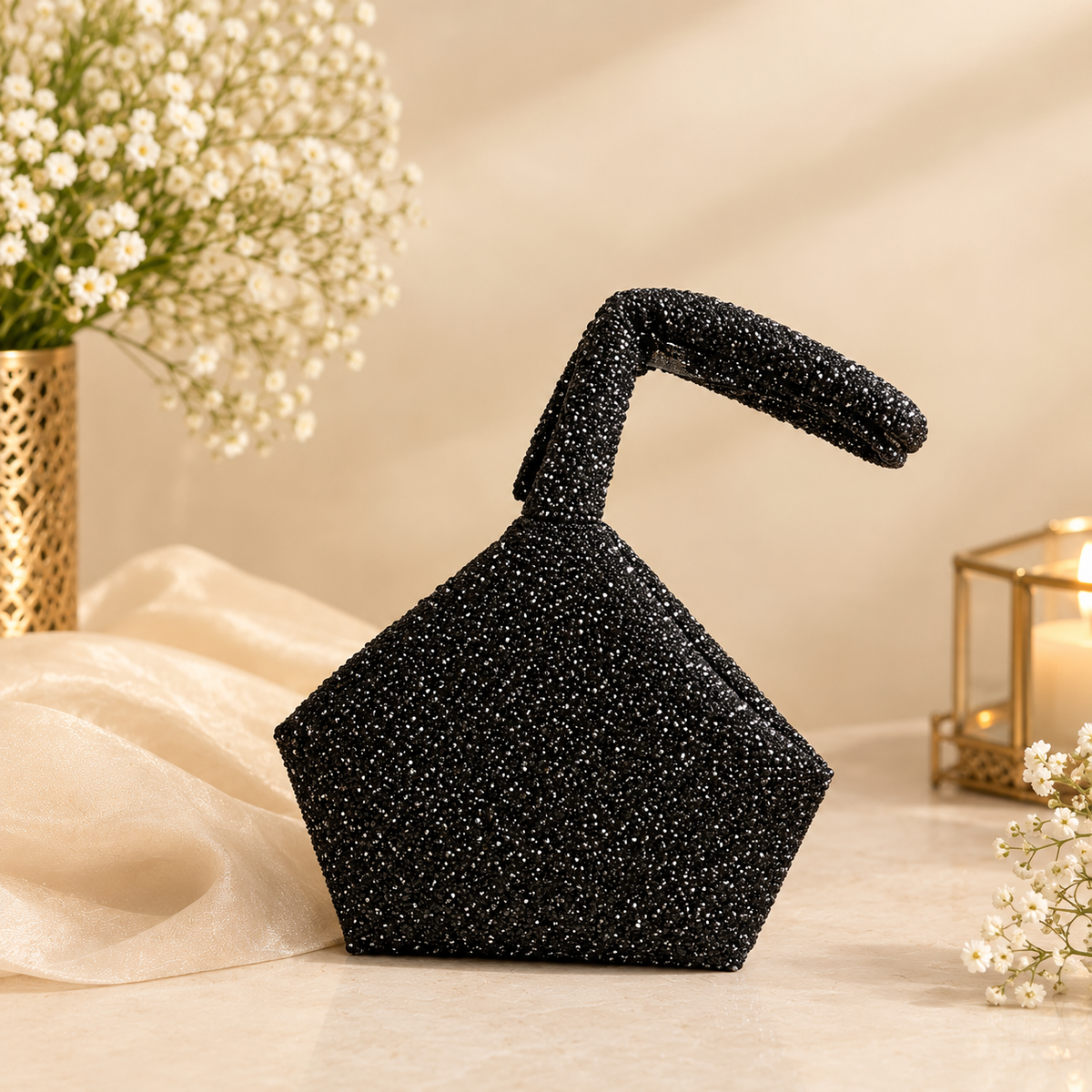 Mesh Glitter Pouch