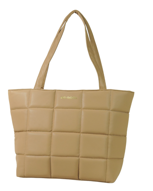 Beige Belle Luxe Tote Bag
