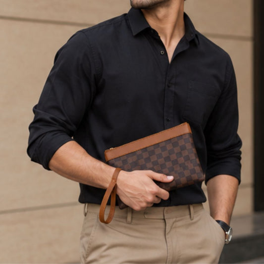 Belle The checker Pouch Wallet