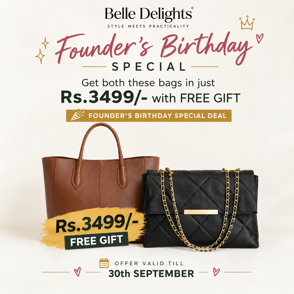 Birthday Deal Luna with Carla (Zip Closure )
